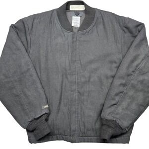 Workrite Jacket Mens Large Black FR Nomex Bomber Insulated 530NX45 BK Aramid